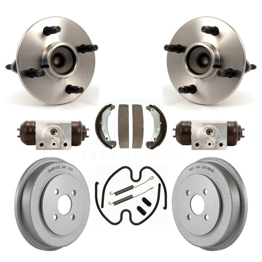 Wheel Cylinders Coated Drum Shoes Hardware Hub Bearing Rear Kit (8Pc) For Cobalt