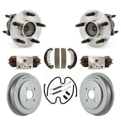 Wheel Cylinders Coated Drum Shoes Hardware Hub Bearing Rear Kit (8Pc) For Saturn