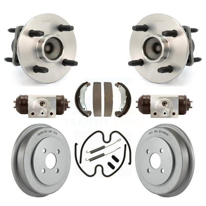 Wheel Cylinders Coated Drum Shoes Hardware Hub Bearing Rear Kit (8Pc) For Cobalt