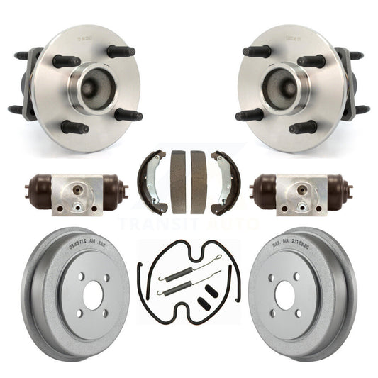Wheel Cylinders Coated Drum Shoes Hardware Hub Bearing Rear Kit (8Pc) For Cobalt