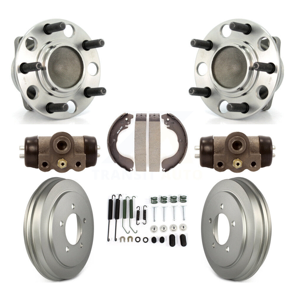 Wheel Cylinders Coated Drum Shoes Hardware Hub Bearing Rear Kit (8Pc) For Dodge