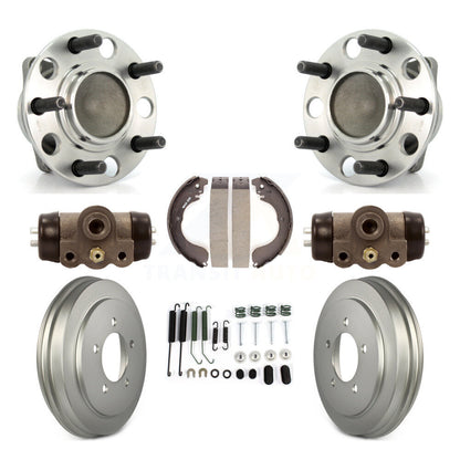 Wheel Cylinders Coated Drum Shoes Hardware Hub Bearing Rear Kit (8Pc) For Dodge