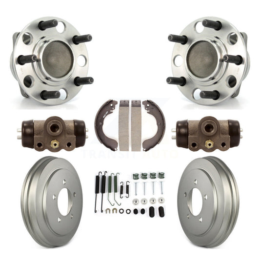 Wheel Cylinders Coated Drum Shoes Hardware Hub Bearing Rear Kit (8Pc) For Dodge