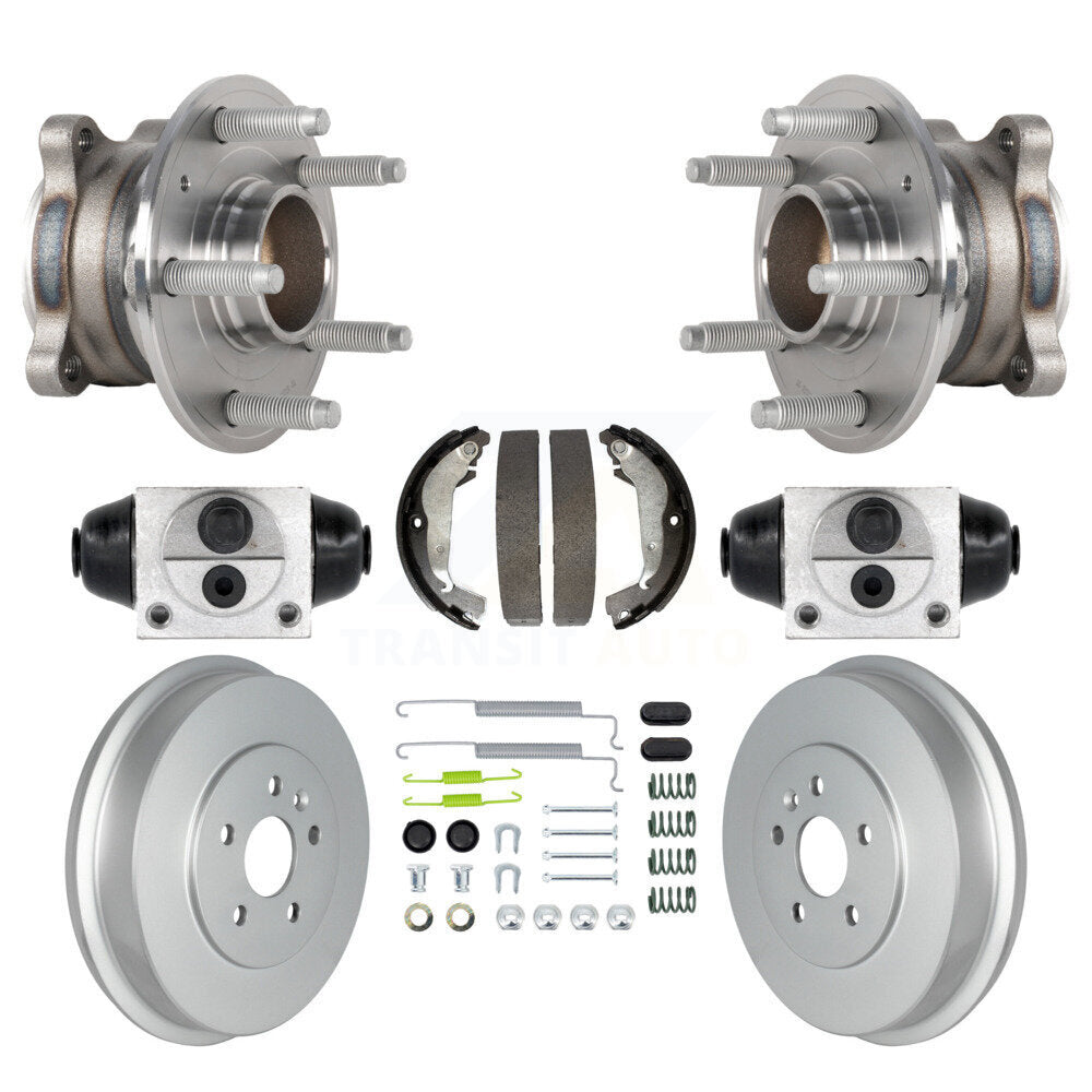 Wheel Cylinders Coated Drum Shoes Hardware Hub Bearing Rear Kit (8Pc) For Cruze