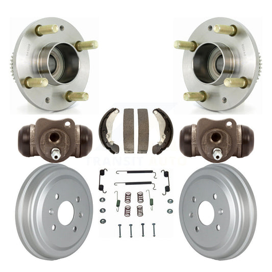 Wheel Cylinders Coated Drum Shoes Hardware Hub Bearing Rear Kit (8Pc) For Suzuki