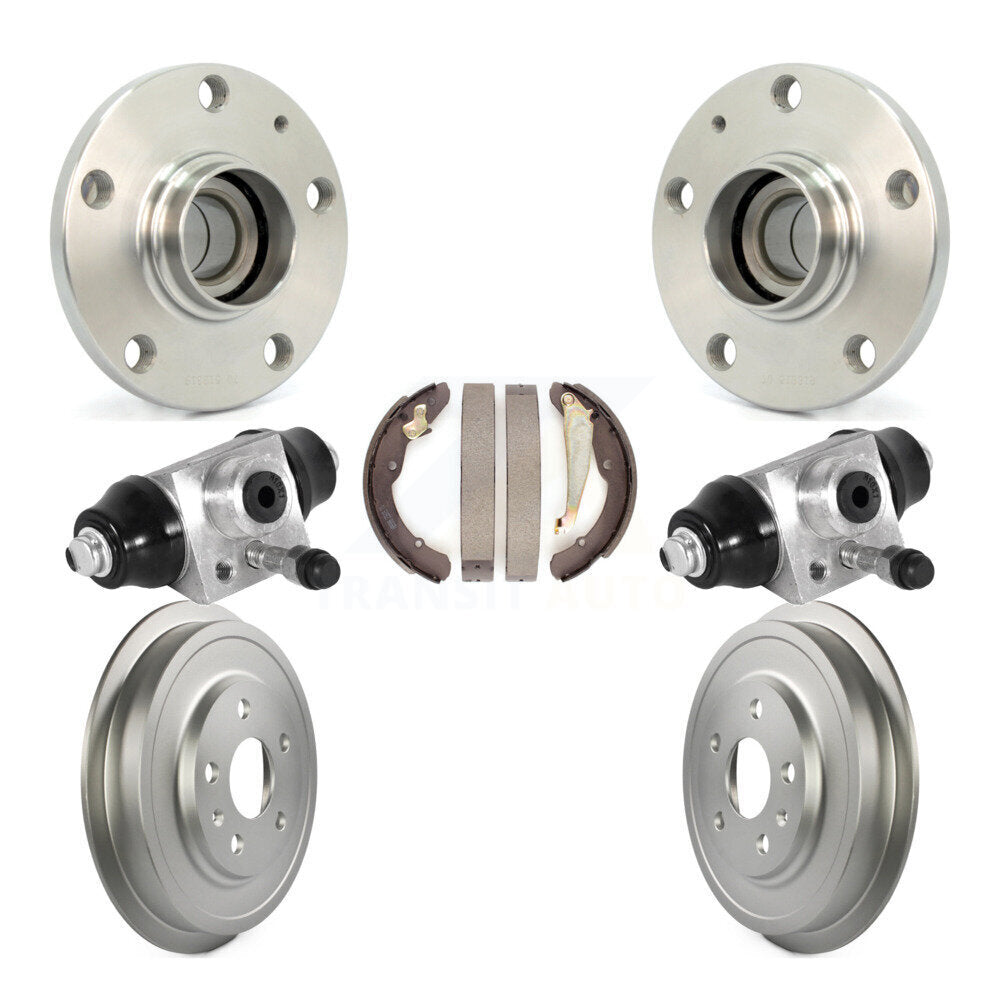 Wheel Cylinders & Coated Drum Shoes Hub Bearing Rear Kit For Volkswagen Jetta