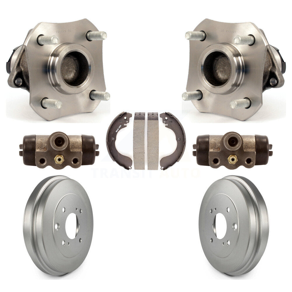 Wheel Cylinders And Coated Drum & Shoes Hub Bearing Rear Kit For Nissan Versa