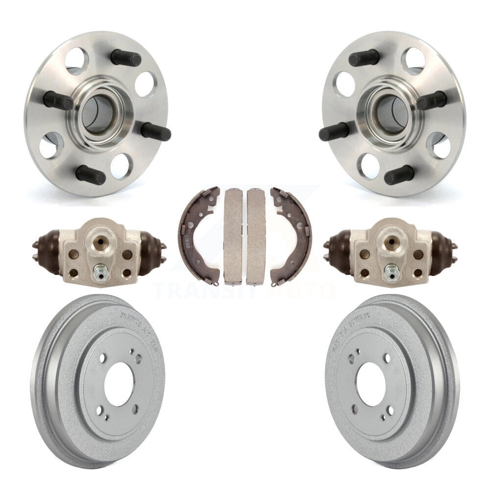 Wheel Cylinders & Coated Drum Shoes Hub Bearing Rear Kit For Honda Fit Insight