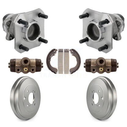 Wheel Cylinders & Coated Drum Shoes Hub Bearing Rear Kit For 09-14 Nissan Cube