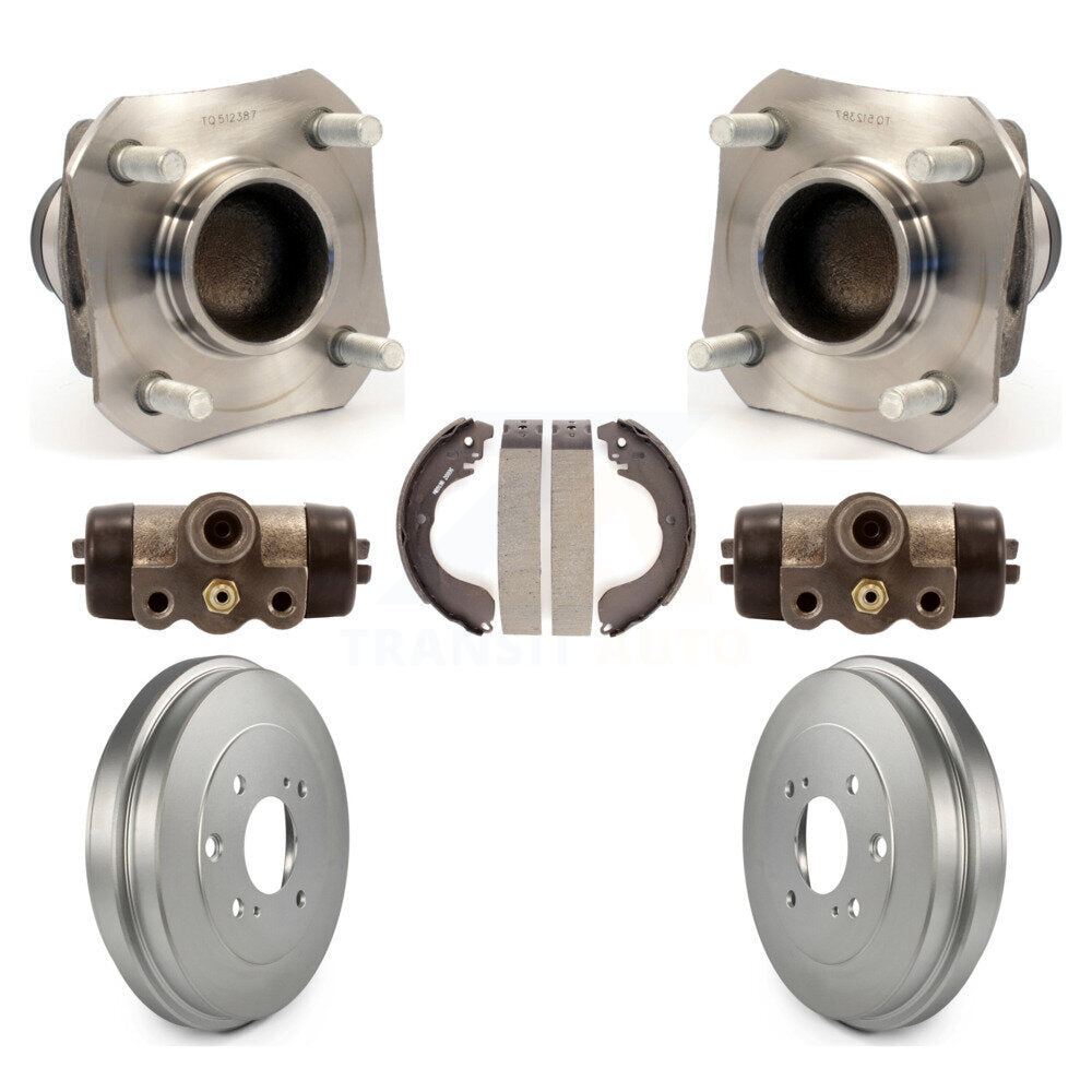 Wheel Cylinders And Coated Drum & Shoes Hub Bearing Rear Kit For Nissan Versa