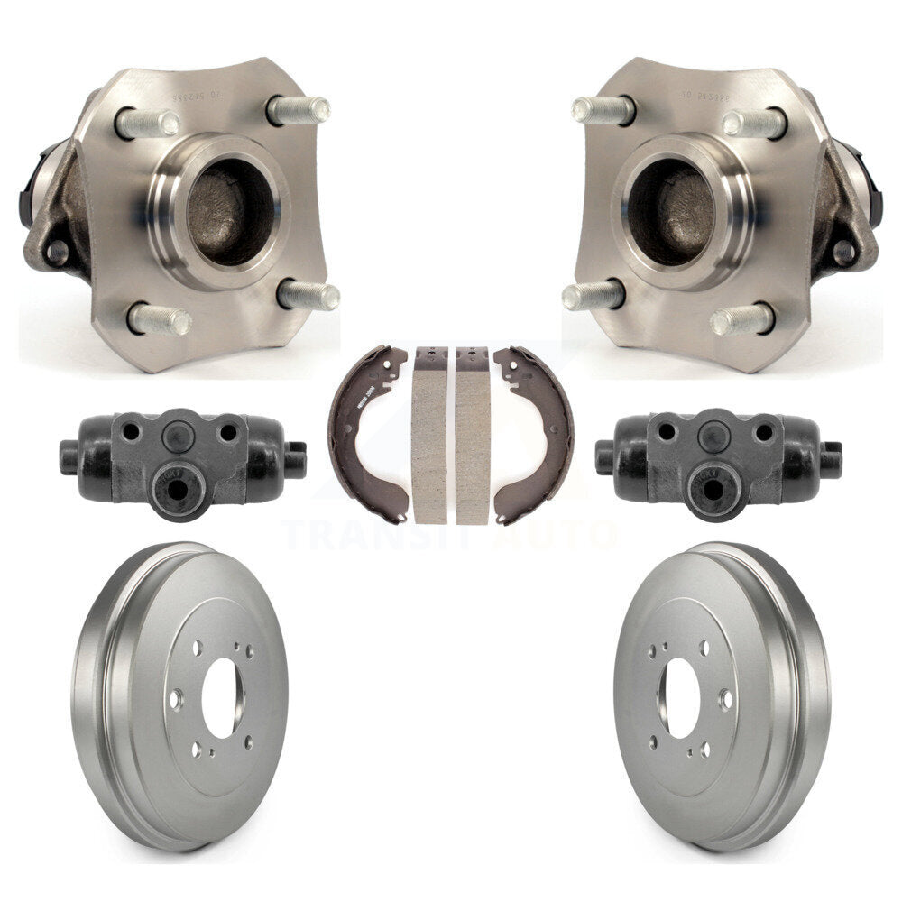 Wheel Cylinders And Coated Drum & Shoes Hub Bearing Rear Kit For Nissan Versa