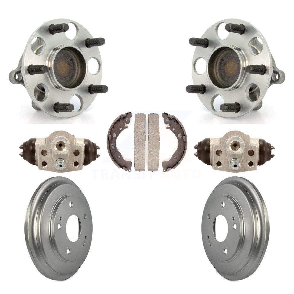 Wheel Cylinders And Coated Drum & Shoes Hub Bearing Rear Kit For Honda Civic