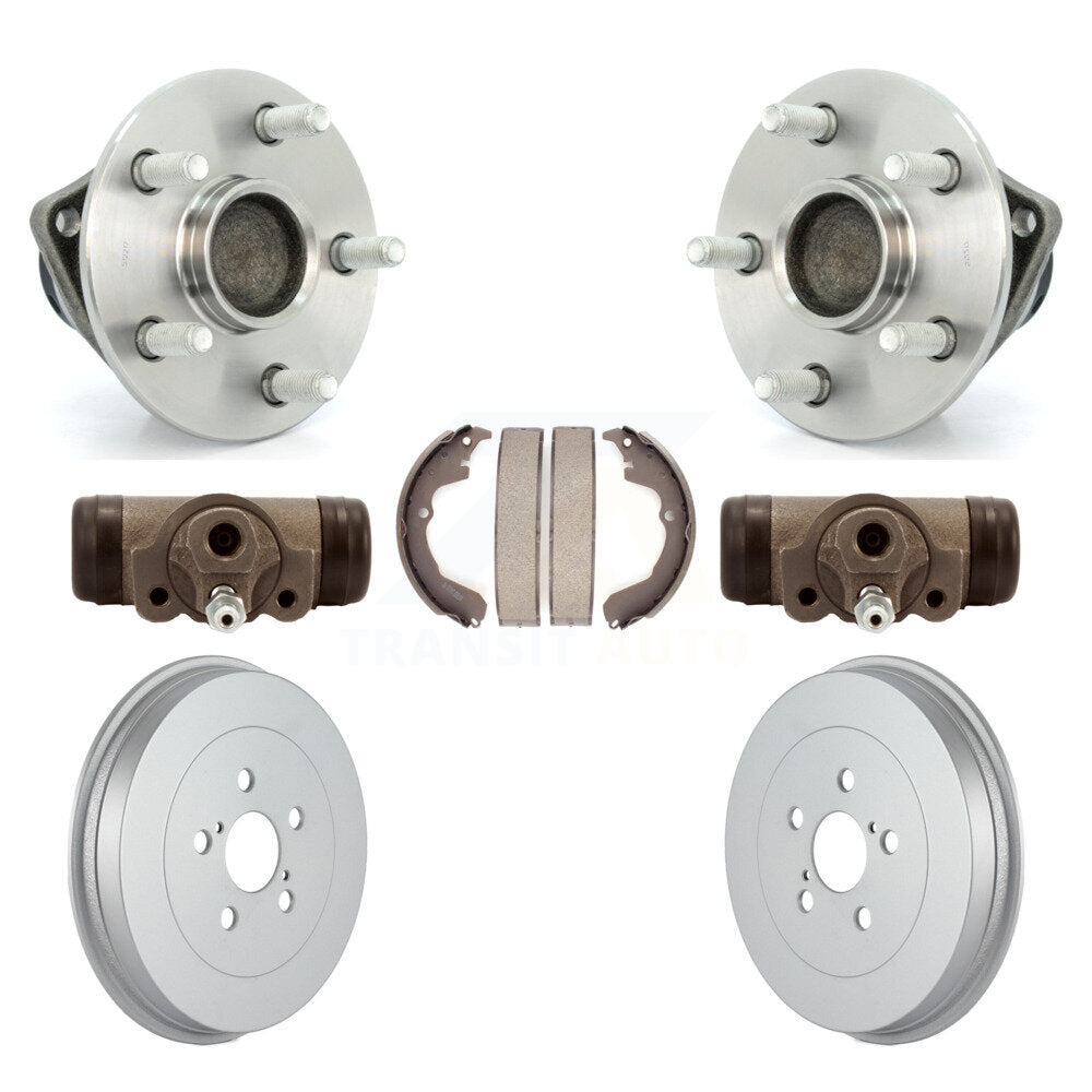 Wheel Cylinders Coated Drum & Shoes Hub Bearing Rear Kit For Pontiac Vibe Toyota
