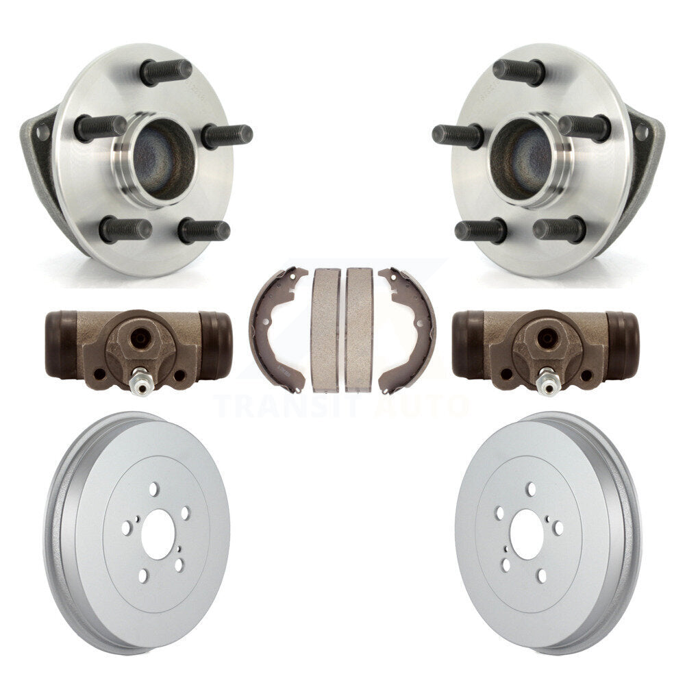 Wheel Cylinders Coated Drum & Shoes Hub Bearing Rear Kit For Pontiac Vibe Toyota