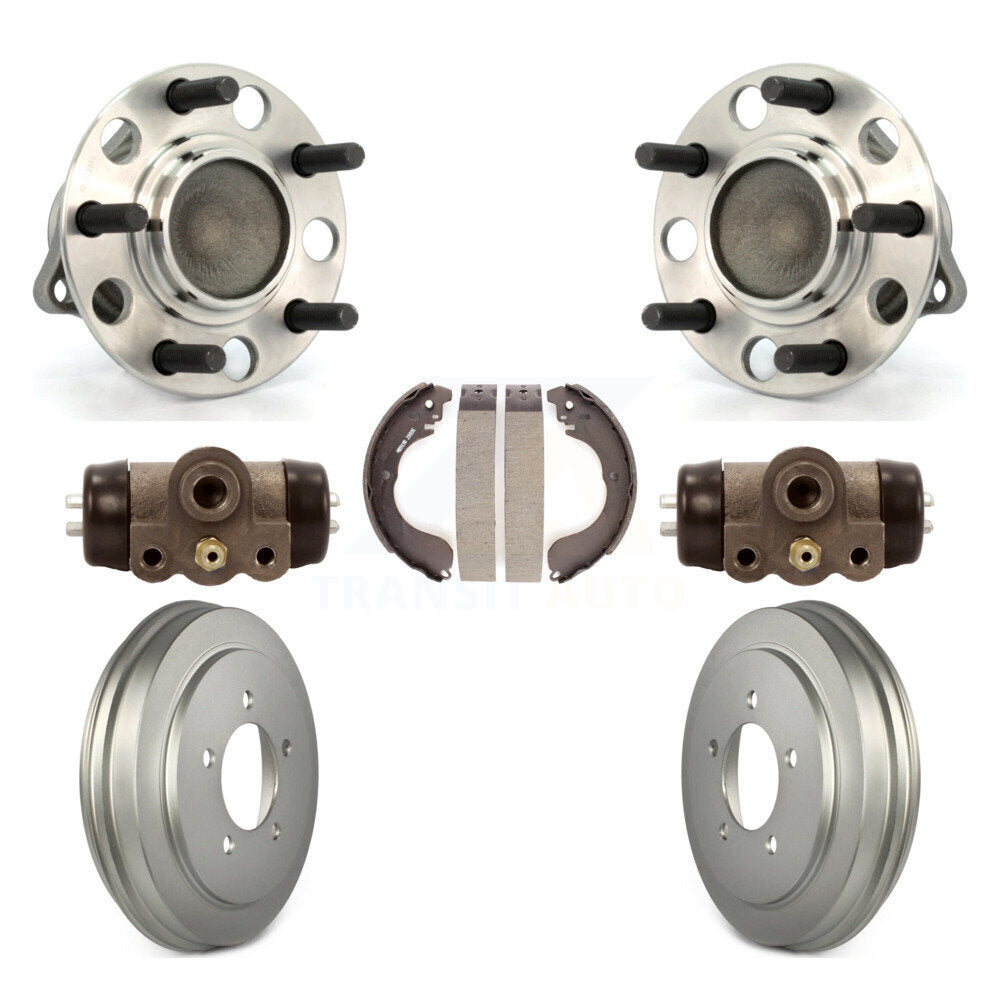 Wheel Cylinders Coated Drum & Shoes Hub Bearing Rear Kit For Jeep Patriot Dodge