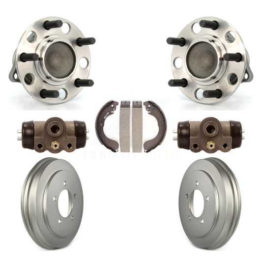 Wheel Cylinders Coated Drum & Shoes Hub Bearing Rear Kit For Jeep Patriot Dodge