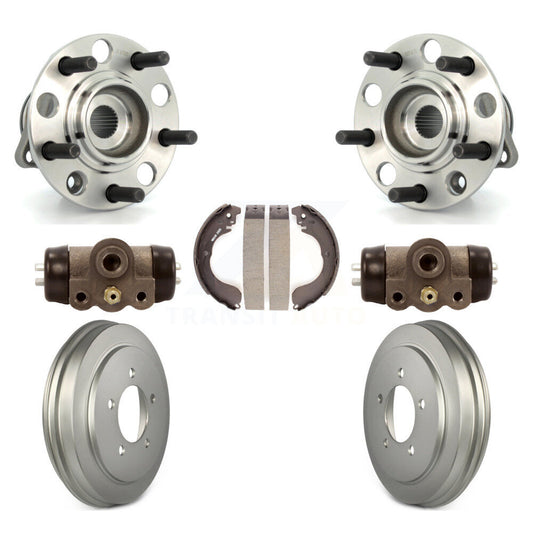 Wheel Cylinders Coated Drum & Shoes Hub Bearing Rear Kit For Jeep Patriot Dodge