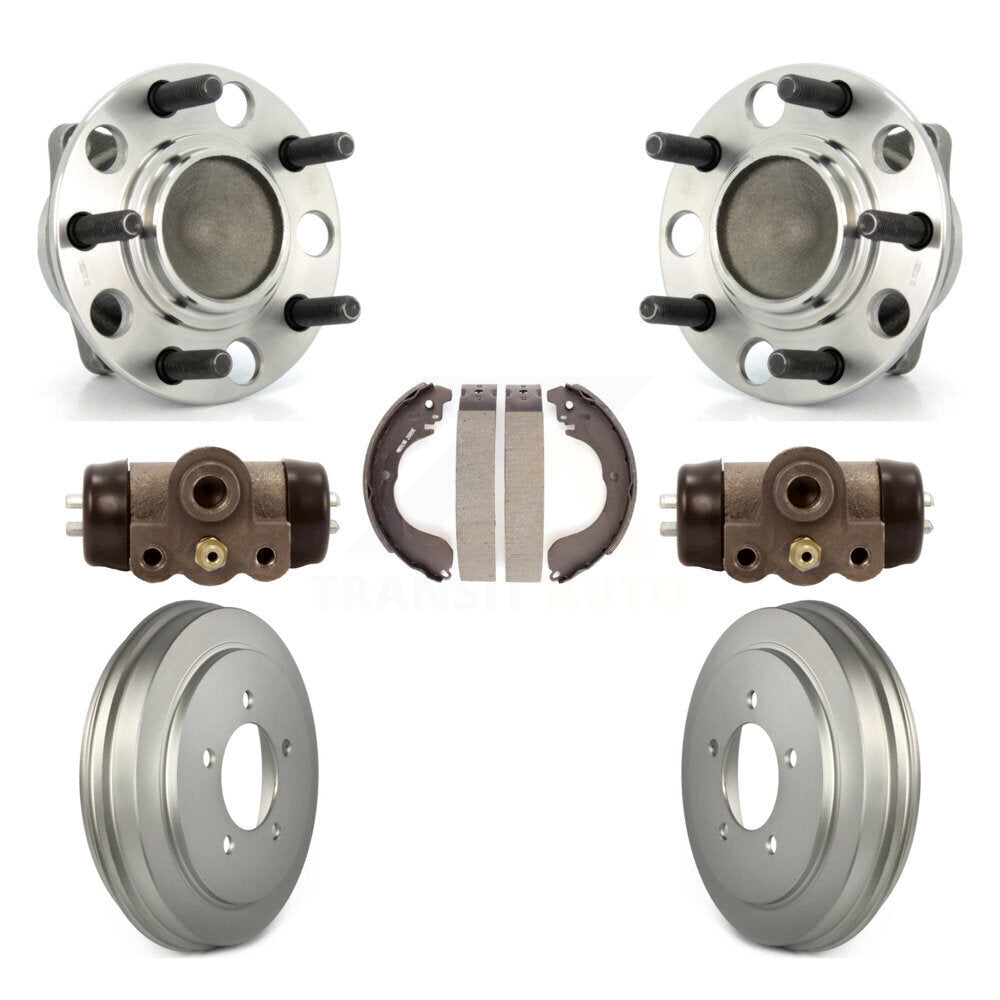 Wheel Cylinders And Coated Drum & Shoes Hub Bearing Rear Kit For Dodge Caliber