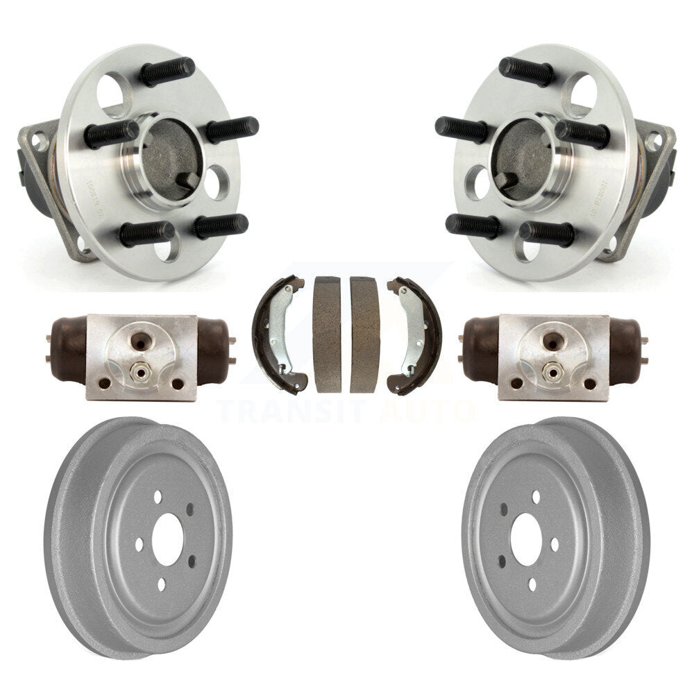 Wheel Cylinders And Coated Drum & Shoes Hub Bearing Rear Kit For Pontiac Sunfire