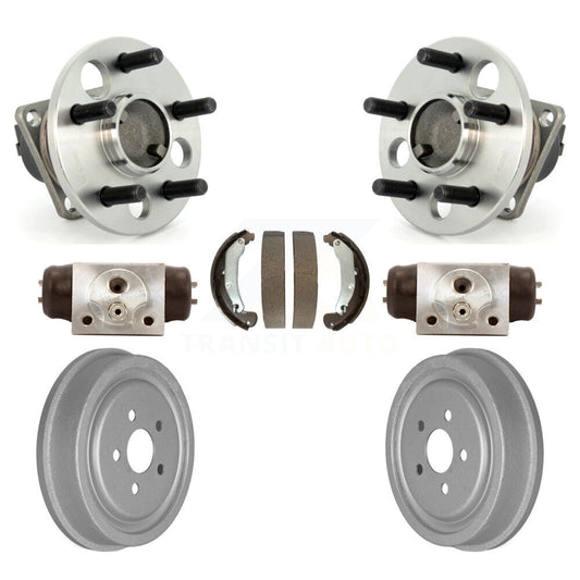 Wheel Cylinders And Coated Drum & Shoes Hub Bearing Rear Kit For Pontiac Sunfire