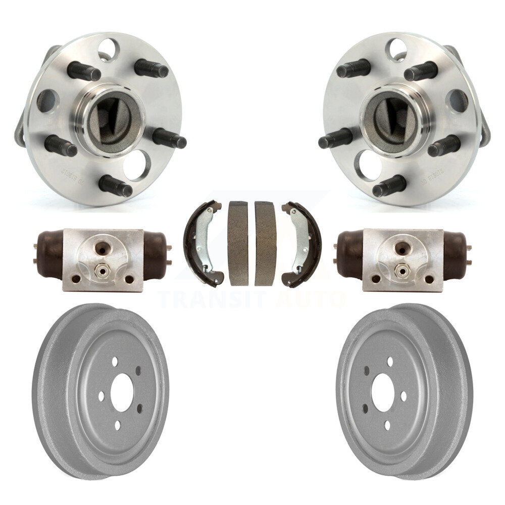 Wheel Cylinders And Coated Drum & Shoes Hub Bearing Rear Kit For Pontiac Sunfire