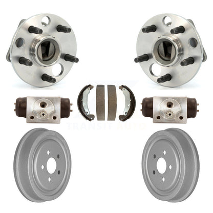 Wheel Cylinders And Coated Drum & Shoes Hub Bearing Rear Kit For Pontiac Sunfire
