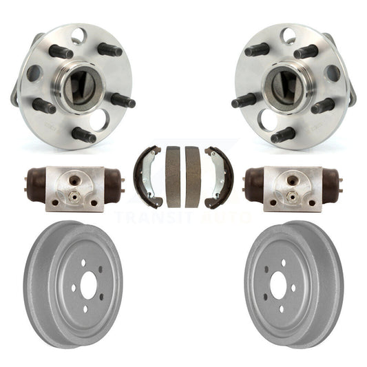 Wheel Cylinders And Coated Drum & Shoes Hub Bearing Rear Kit For Pontiac Sunfire