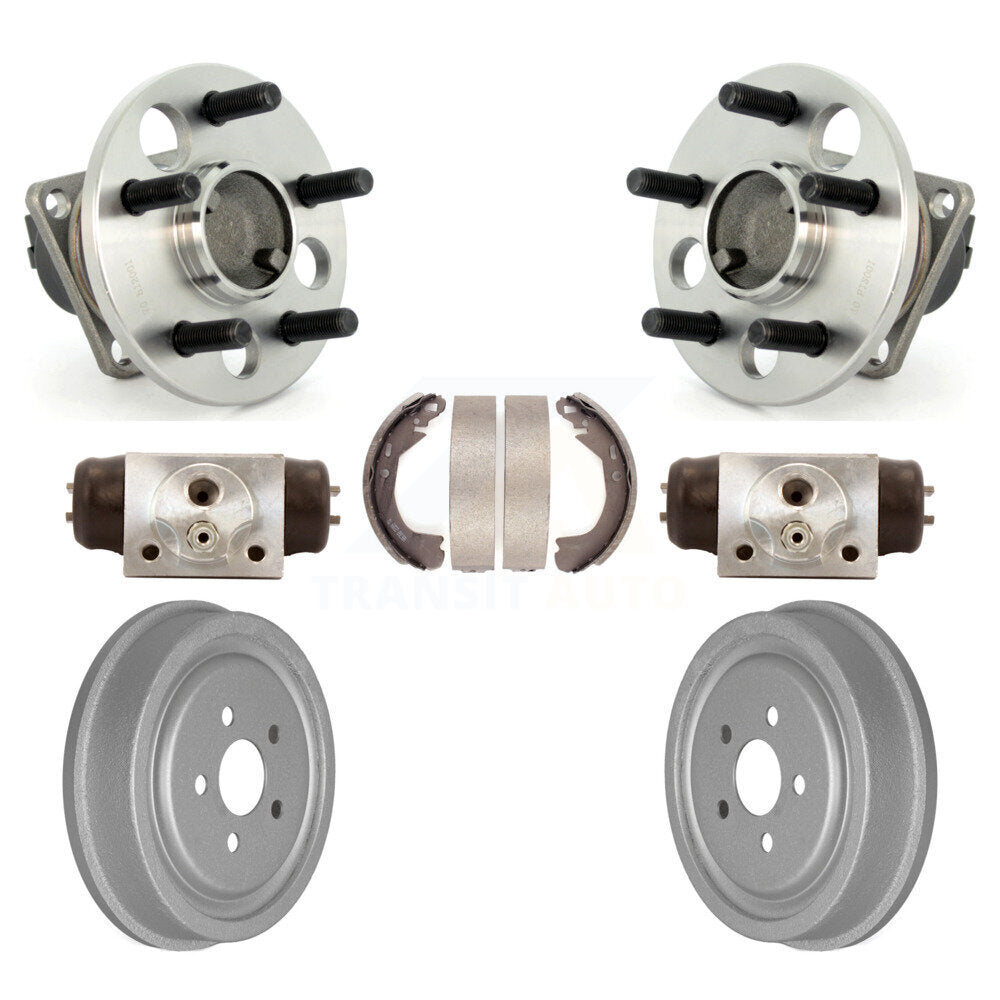 Wheel Cylinders Coated Drum & Shoes Hub Bearing Rear Kit For Chevrolet Cavalier