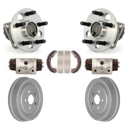 Wheel Cylinders Coated Drum & Shoes Hub Bearing Rear Kit For Chevrolet Cavalier