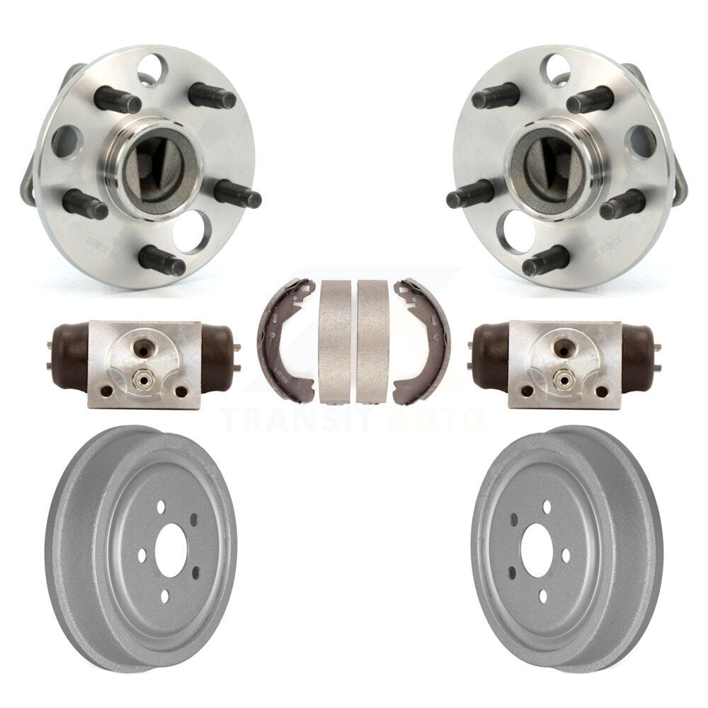 Wheel Cylinders Coated Drum & Shoes Hub Bearing Rear Kit For Chevrolet Cavalier