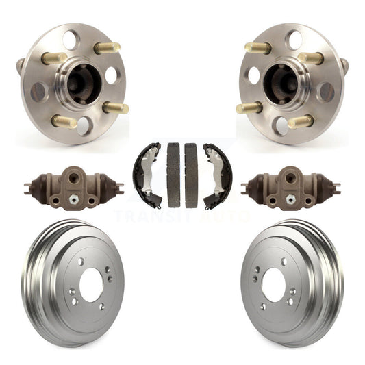 Wheel Cylinders Coated Drum & Shoes Hub Bearing Rear Kit For Hyundai Accent Kia