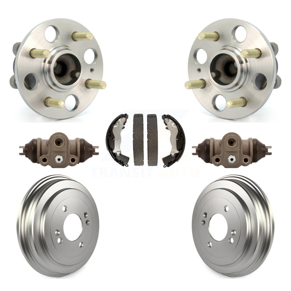 Wheel Cylinders Coated Drum & Shoes Hub Bearing Rear Kit For Hyundai Accent Kia