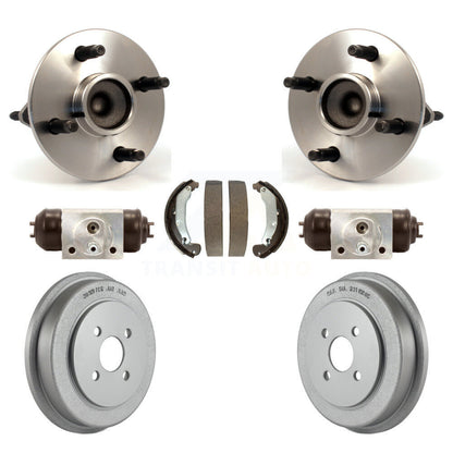 Wheel Cylinders Coated Drum & Shoes Hub Bearing Rear Kit For Chevrolet Cobalt G5