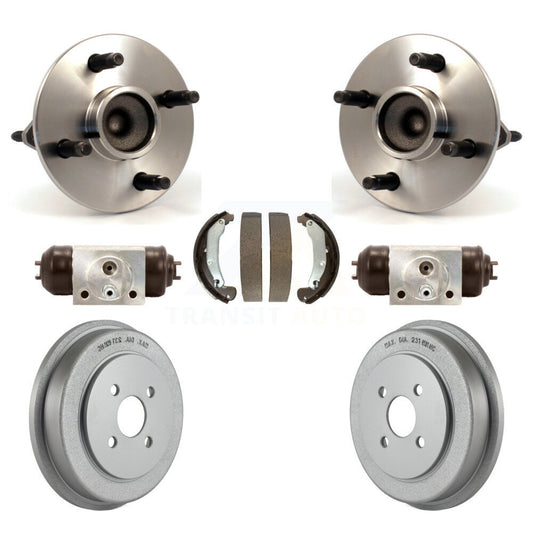 Wheel Cylinders Coated Drum & Shoes Hub Bearing Rear Kit For Chevrolet Cobalt G5