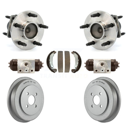 Wheel Cylinders Coated Drum & Shoes Hub Bearing Rear Kit For Saturn Ion Pontiac