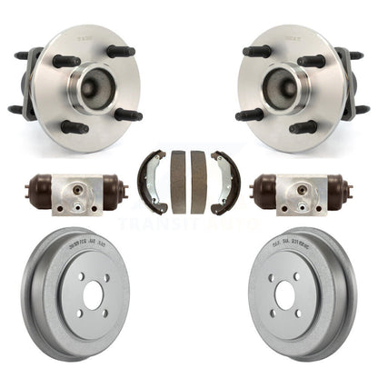 Wheel Cylinders Coated Drum & Shoes Hub Bearing Rear Kit For Chevrolet Cobalt G5