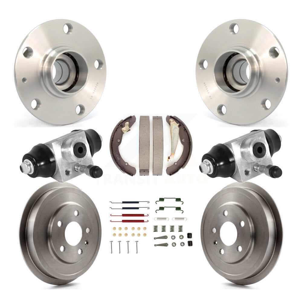 Wheel Cylinders And Drum & Shoes Hub Bearing Rear Kit (8Pc) For Volkswagen Jetta