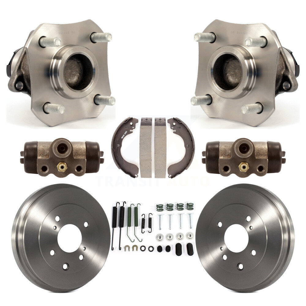 Wheel Cylinders And Drum & Shoes Hub Bearing Rear Kit (8Pc) For Nissan Versa