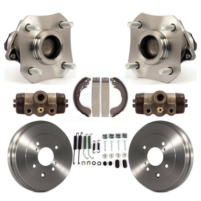 Wheel Cylinders And Drum & Shoes Hub Bearing Rear Kit (8Pc) For Nissan Versa
