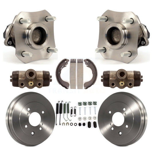 Wheel Cylinders And Drum & Shoes Hub Bearing Rear Kit (8Pc) For Nissan Versa