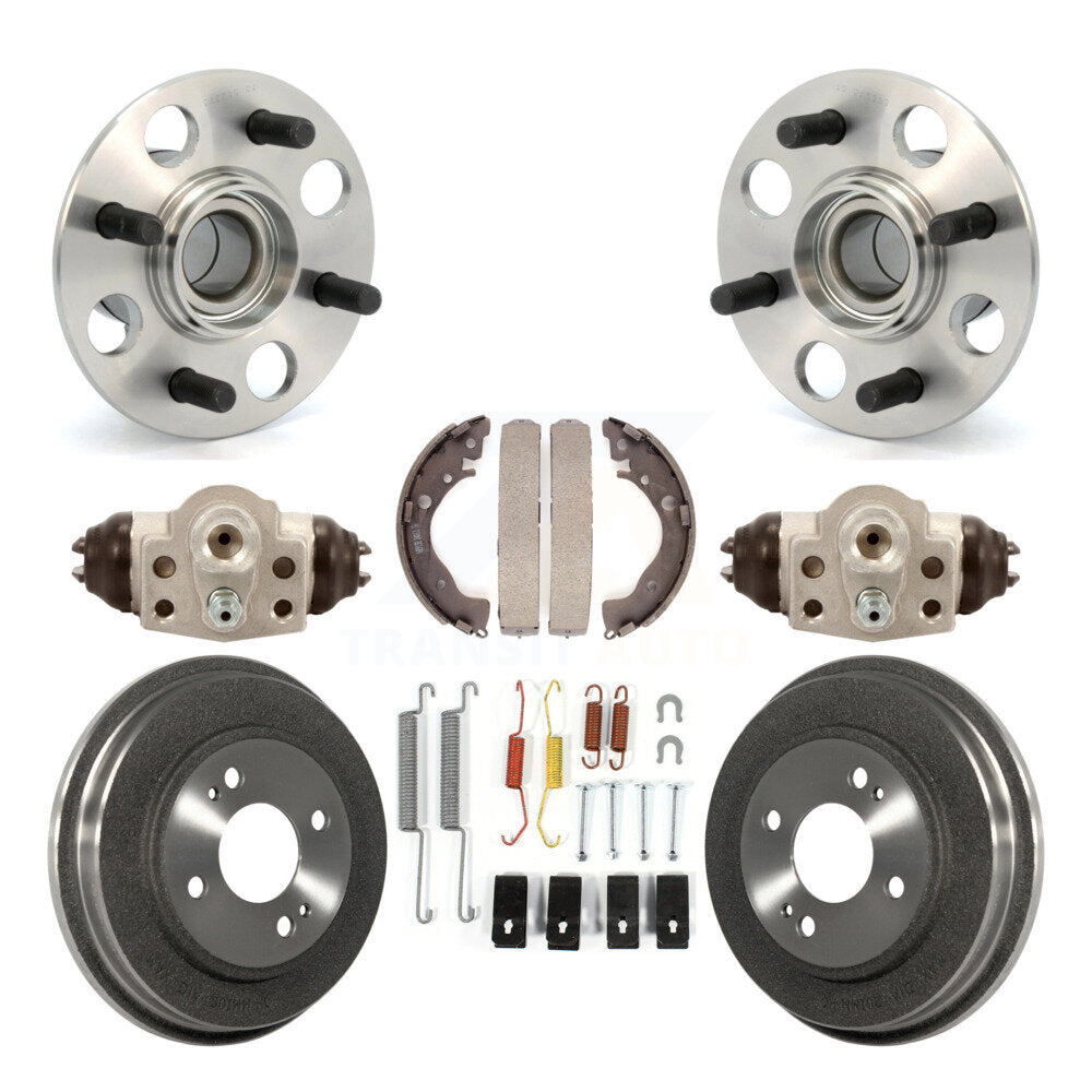 Wheel Cylinders And Drum & Shoes Hub Bearing Rear Kit (8Pc) For Honda Fit