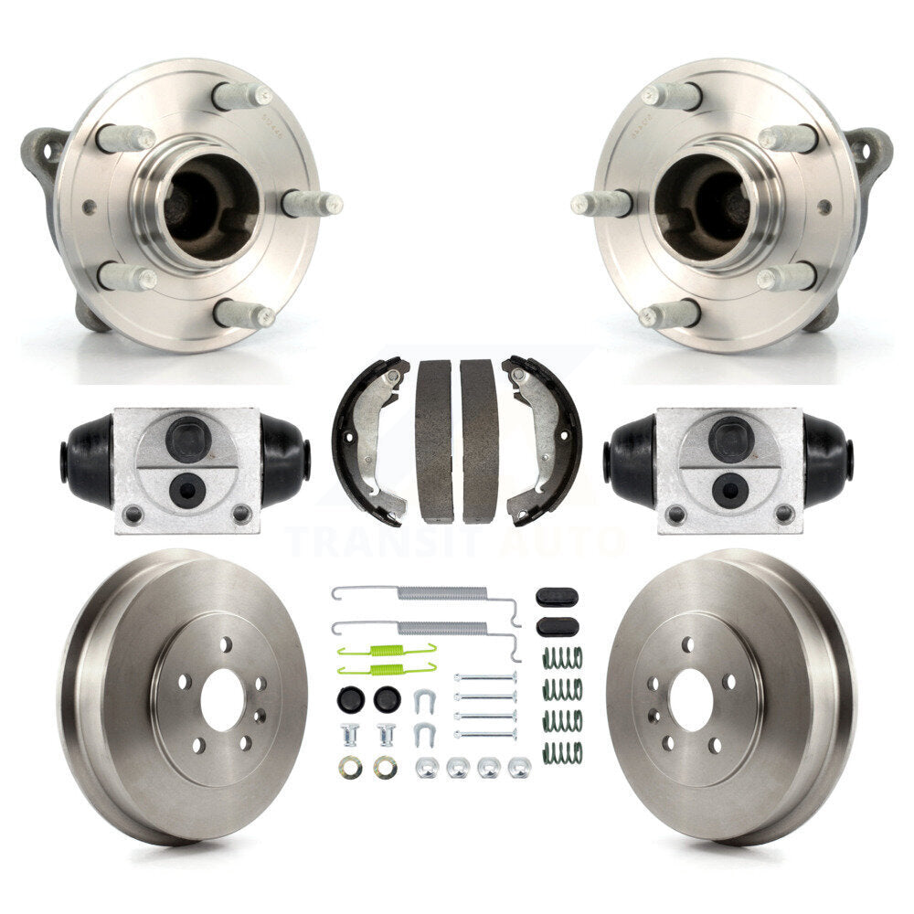 Wheel Cylinders And Drum & Shoes Hub Bearing Rear Kit (8Pc) For Chevrolet Cruze