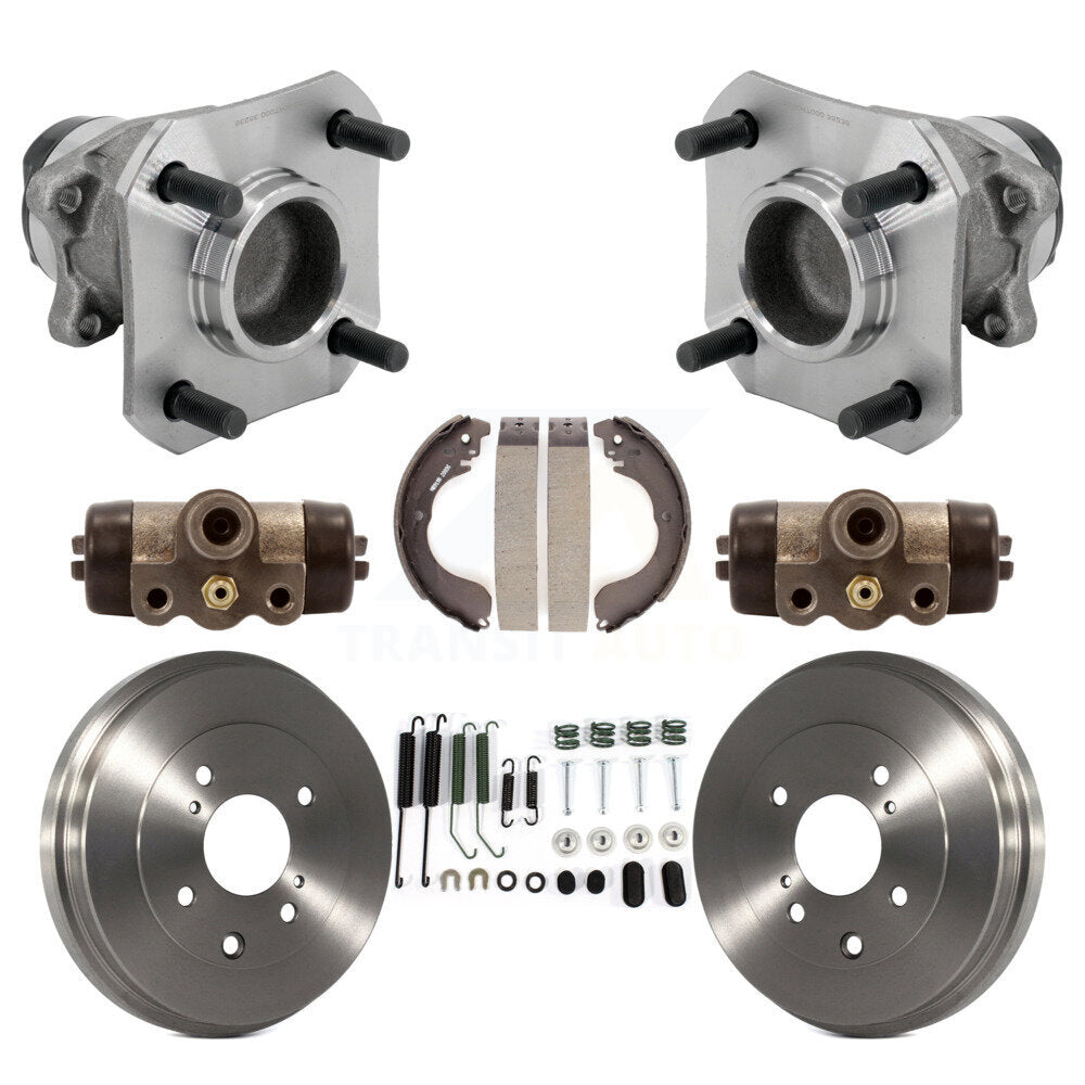 Wheel Cylinders & Drum Shoes Hub Bearing Rear Kit (8Pc) For 09-14 Nissan Cube