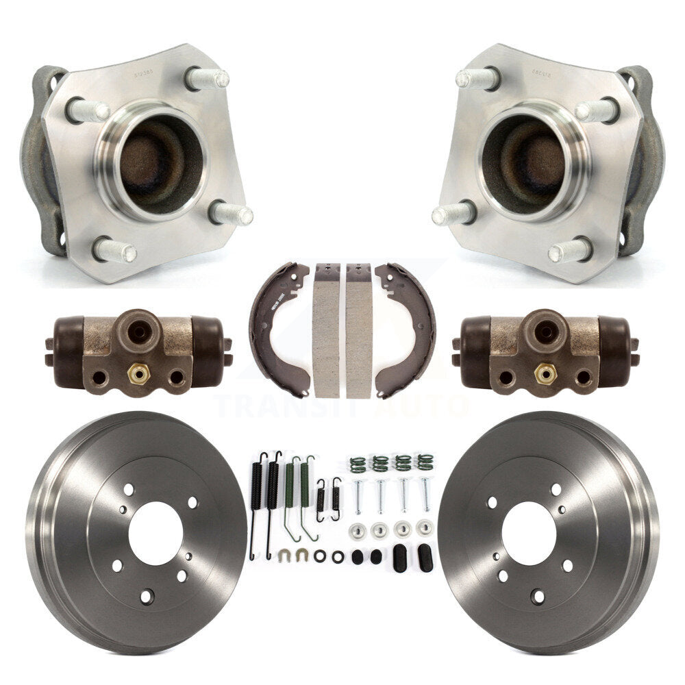 Wheel Cylinders And Drum & Shoes Hub Bearing Rear Kit (8Pc) For Nissan Sentra