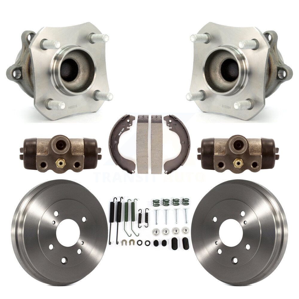 Wheel Cylinders And Drum & Shoes Hub Bearing Rear Kit (8Pc) For Nissan Sentra