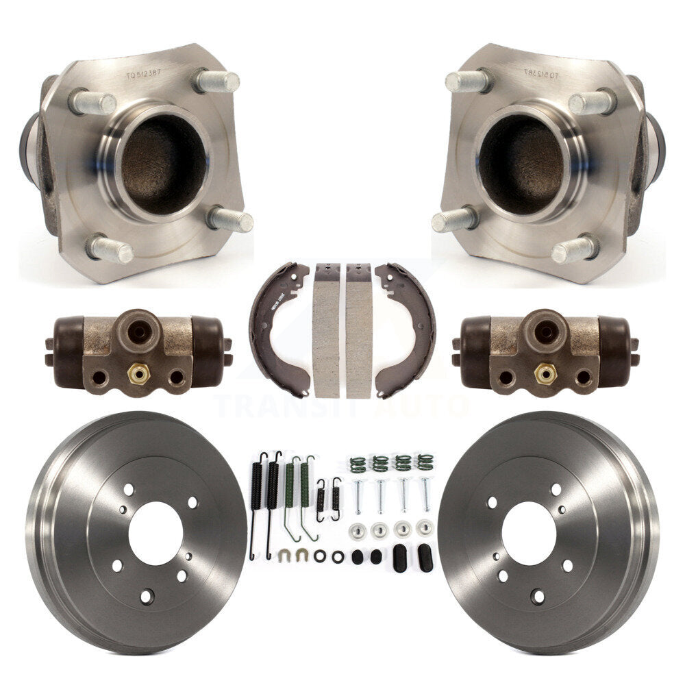 Wheel Cylinders And Drum & Shoes Hub Bearing Rear Kit (8Pc) For Nissan Versa
