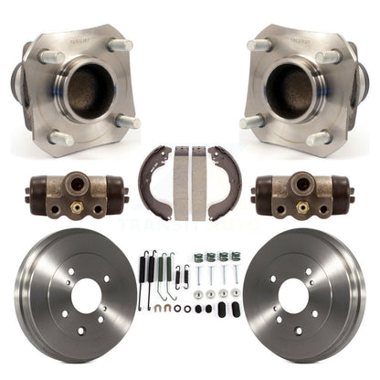Wheel Cylinders And Drum & Shoes Hub Bearing Rear Kit (8Pc) For Nissan Versa