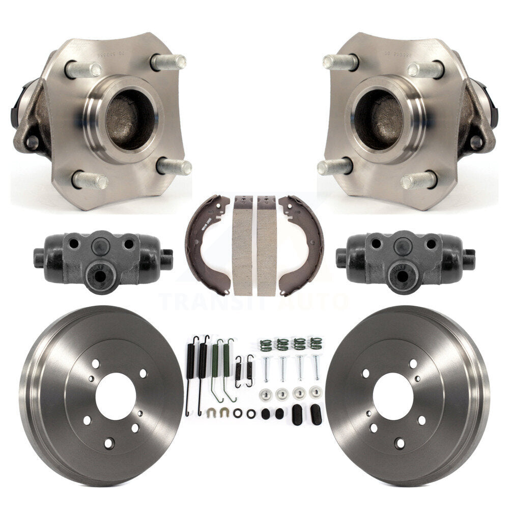 Wheel Cylinders And Drum & Shoes Hub Bearing Rear Kit (8Pc) For Nissan Versa