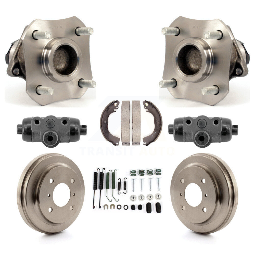 Wheel Cylinders And Drum & Shoes Hub Bearing Rear Kit (8Pc) For Nissan Versa