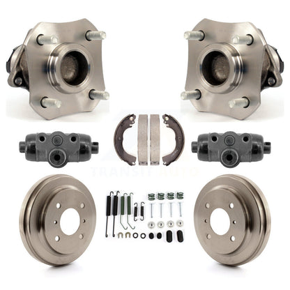 Wheel Cylinders And Drum & Shoes Hub Bearing Rear Kit (8Pc) For Nissan Versa